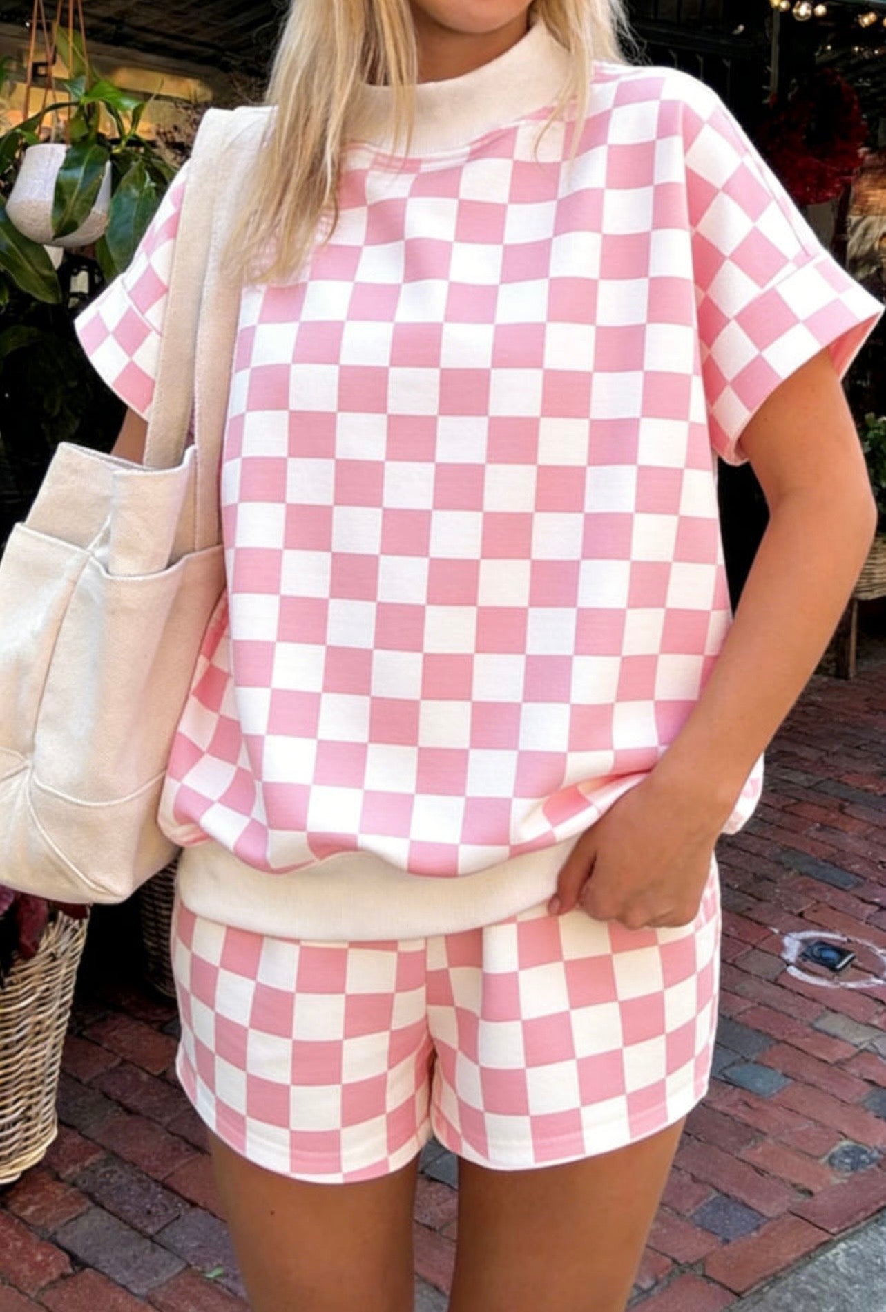 Pink checkered set